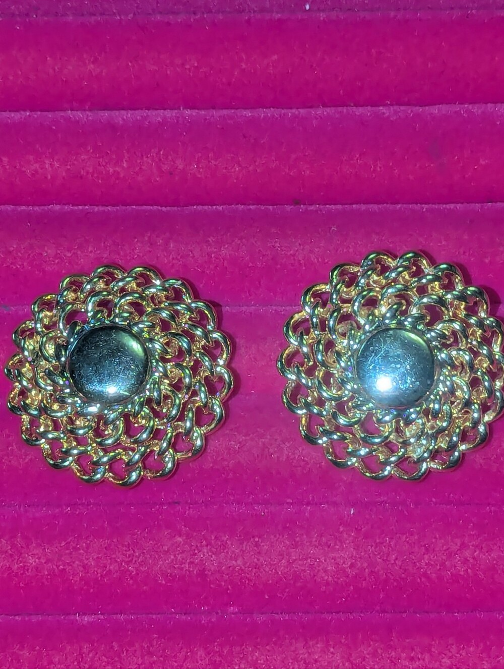 Premier USA 1.5 Inch.intage Large Scroll Gold-Tone Floral Knot Earrings